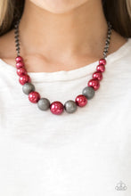 Load image into Gallery viewer, Color Me CEO - Red/Gunmetal Pearl Necklace #2PS1017
