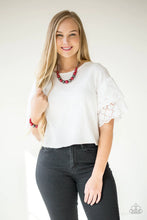 Load image into Gallery viewer, Color Me CEO - Red/Gunmetal Pearl Necklace #2PS1017