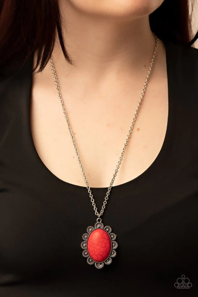 Daisy Dotted Deserts - Red #N7422