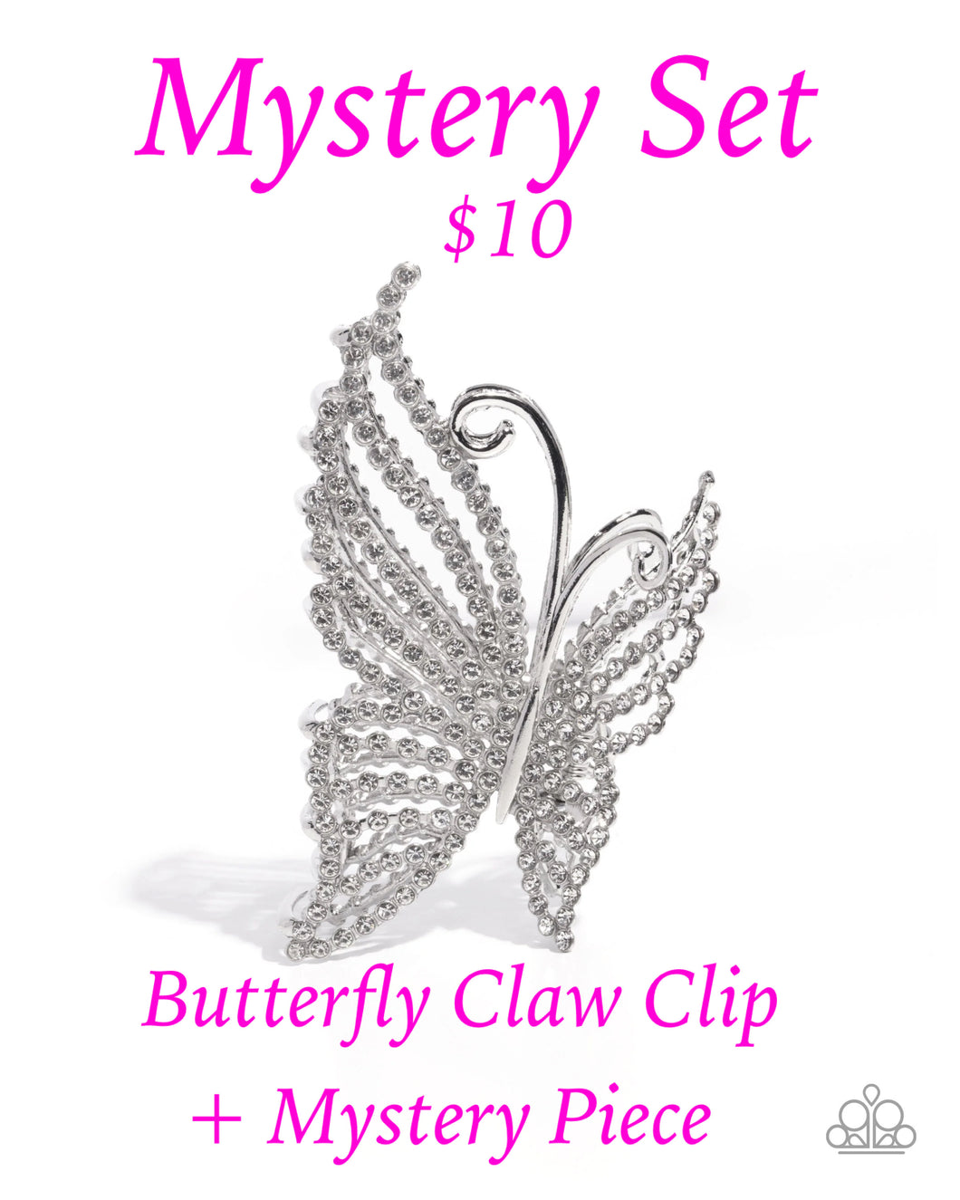 Floating Fanfare Mystery Set - white - Paparazzi complete set #BF8112