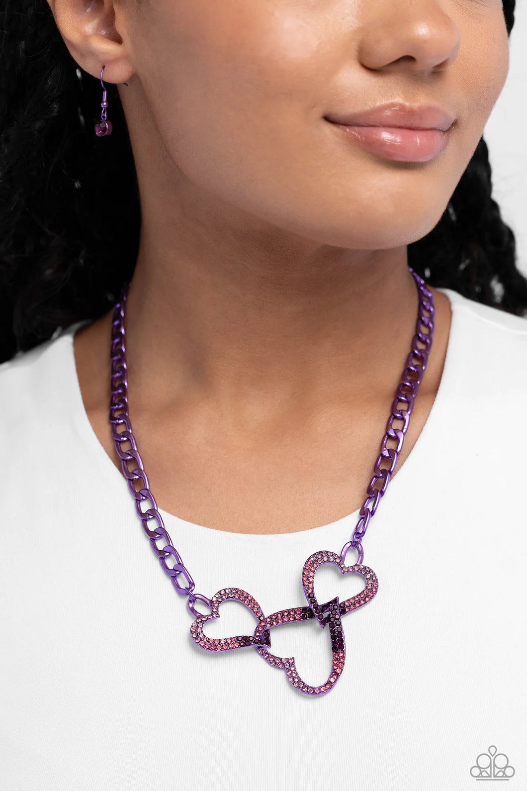 Eclectically Enamored - Purple Necklace #V344