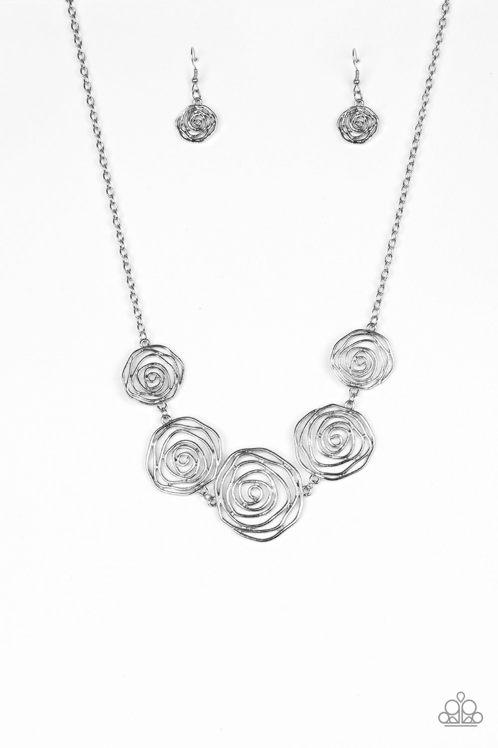 Rosy Rosette - Silver #2PS1028