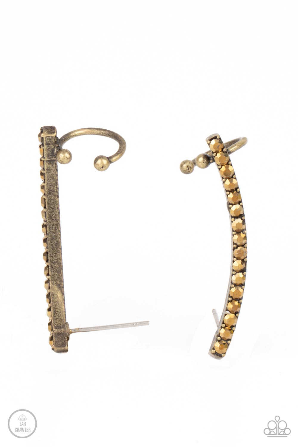 Give Me The SWOOP - Brass Post Earring #UE2128