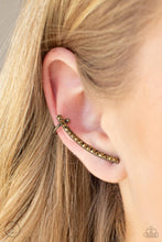 Load image into Gallery viewer, Give Me The SWOOP - Brass Post Earring #UE2128

