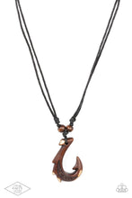 Load image into Gallery viewer, Off The Hook - Brown &amp; Black Hook Necklace #M1154
