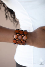Load image into Gallery viewer, Cruising Coronado - Brown Wooden Bracelet

