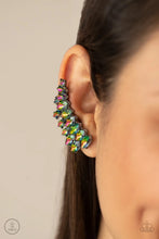 Load image into Gallery viewer, Explosive Élégance- Multi Oil Spill Ear Crawler Earring
