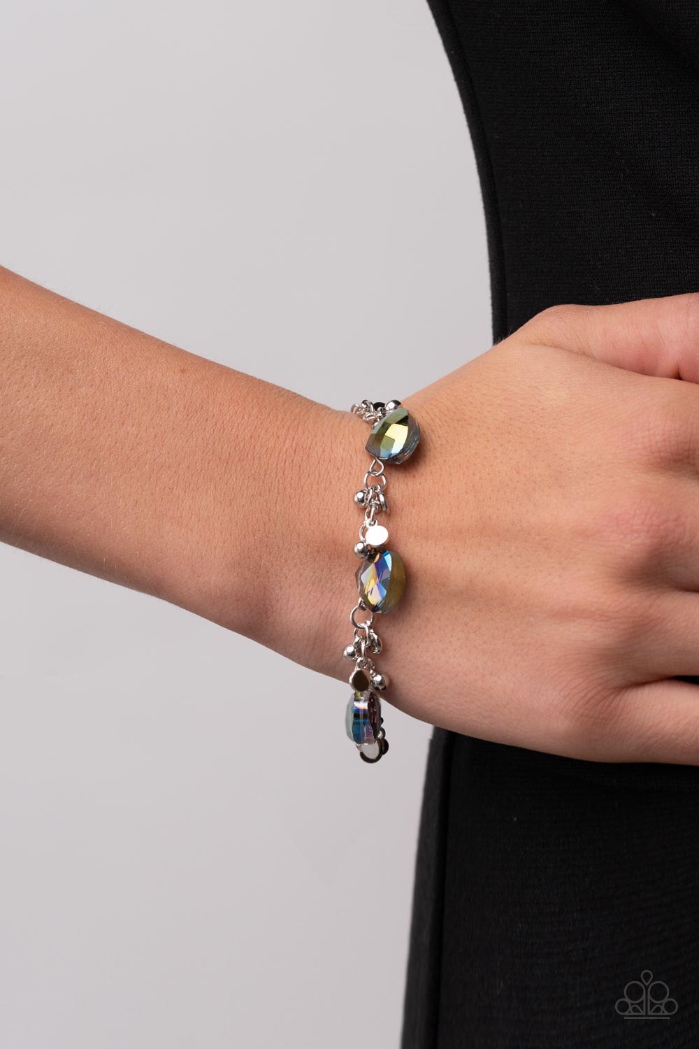 Sassy Super Nova Necklace + Super Nova Nouveau Bracelet - Multi Oil Spill SET #2PS1022