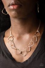Load image into Gallery viewer, UNBREAK MY HEART&quot; ROSE GOLD NECKLACE &amp; EARRING SET #V231
