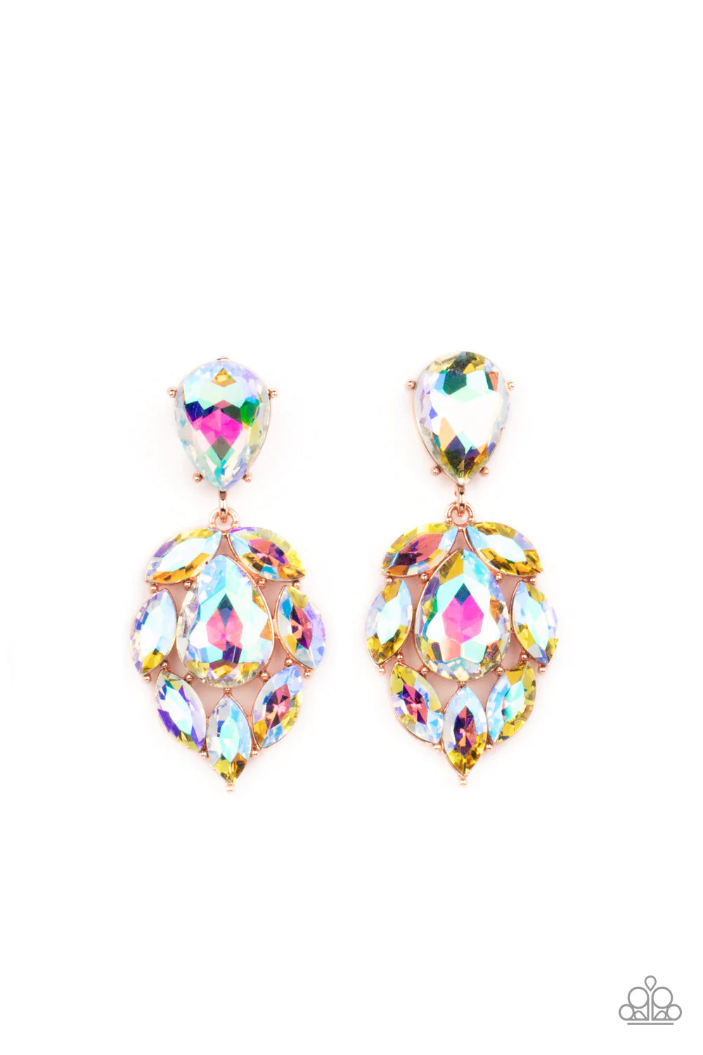 Galactic Go-Getter - Copper Iridescent Earrings #UE2159